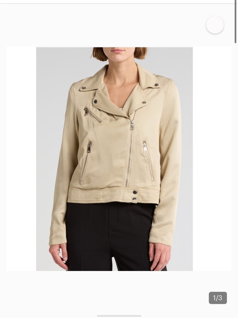ELLIE TAHARI | TWILL MOTO JACKET | Small